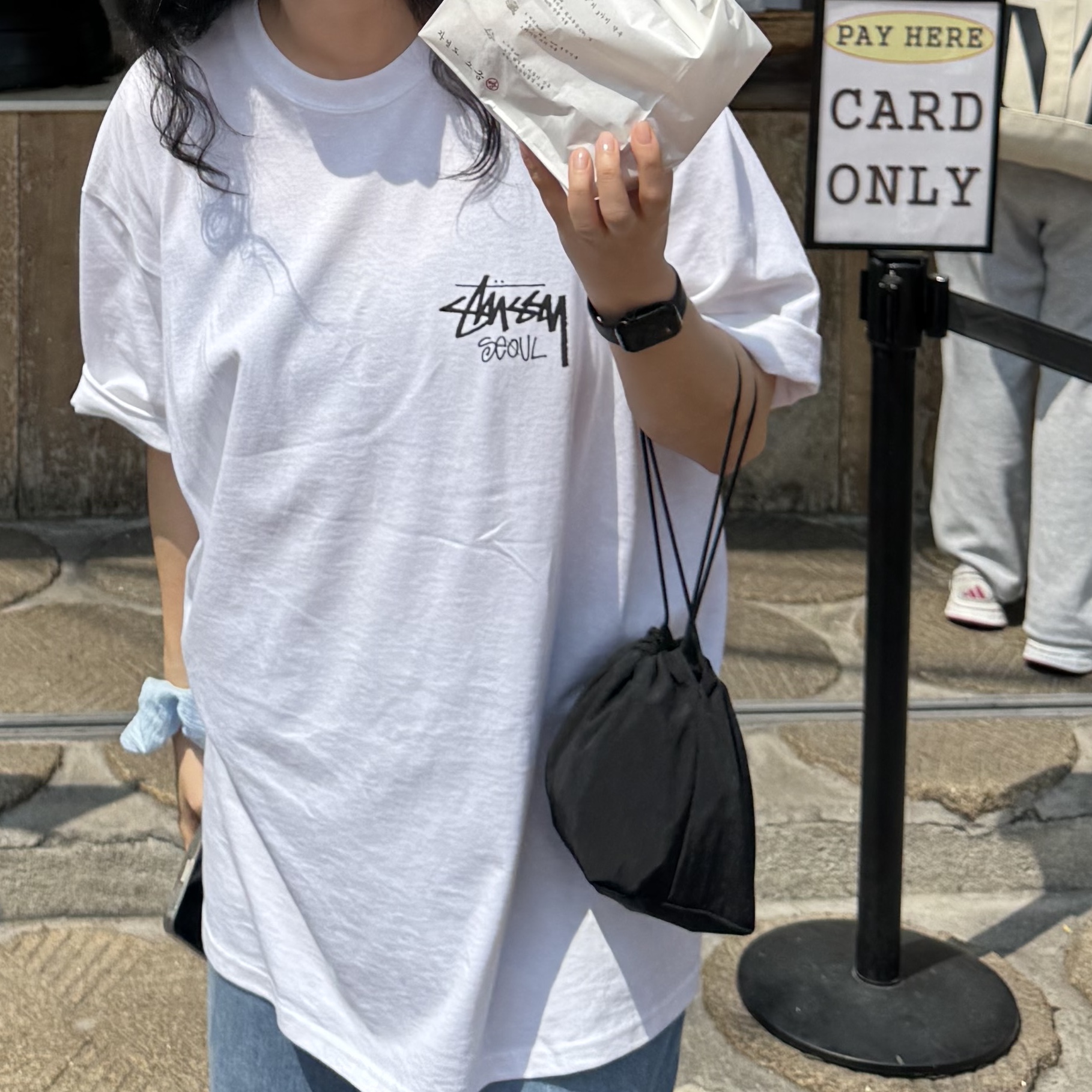 Stussy Stock Seoul T-Shirt White 착용 스타일
