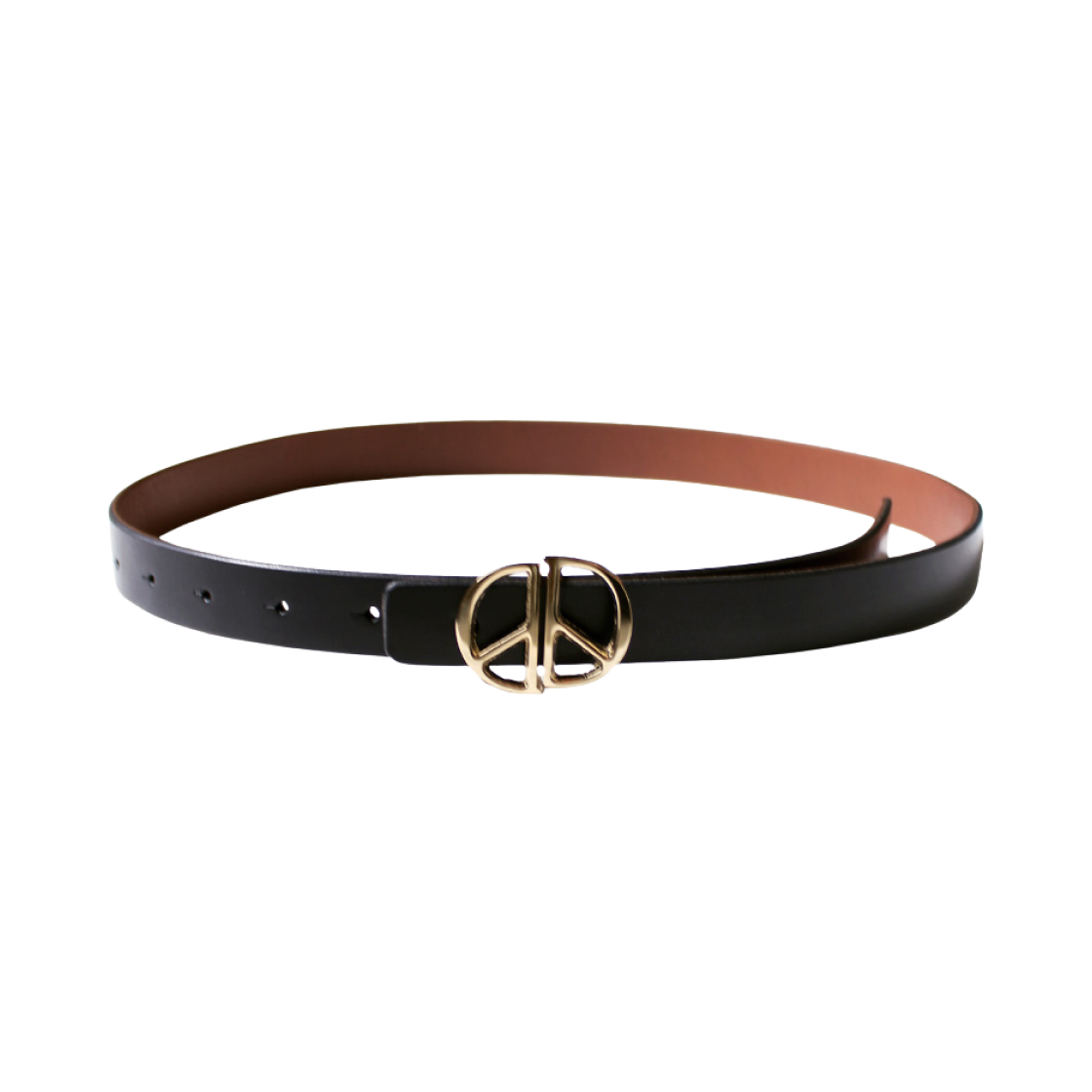 캐피탈 레더 더블 버클 벨트 블랙(Kapital Leather Double Buckle Belt Black) - 1