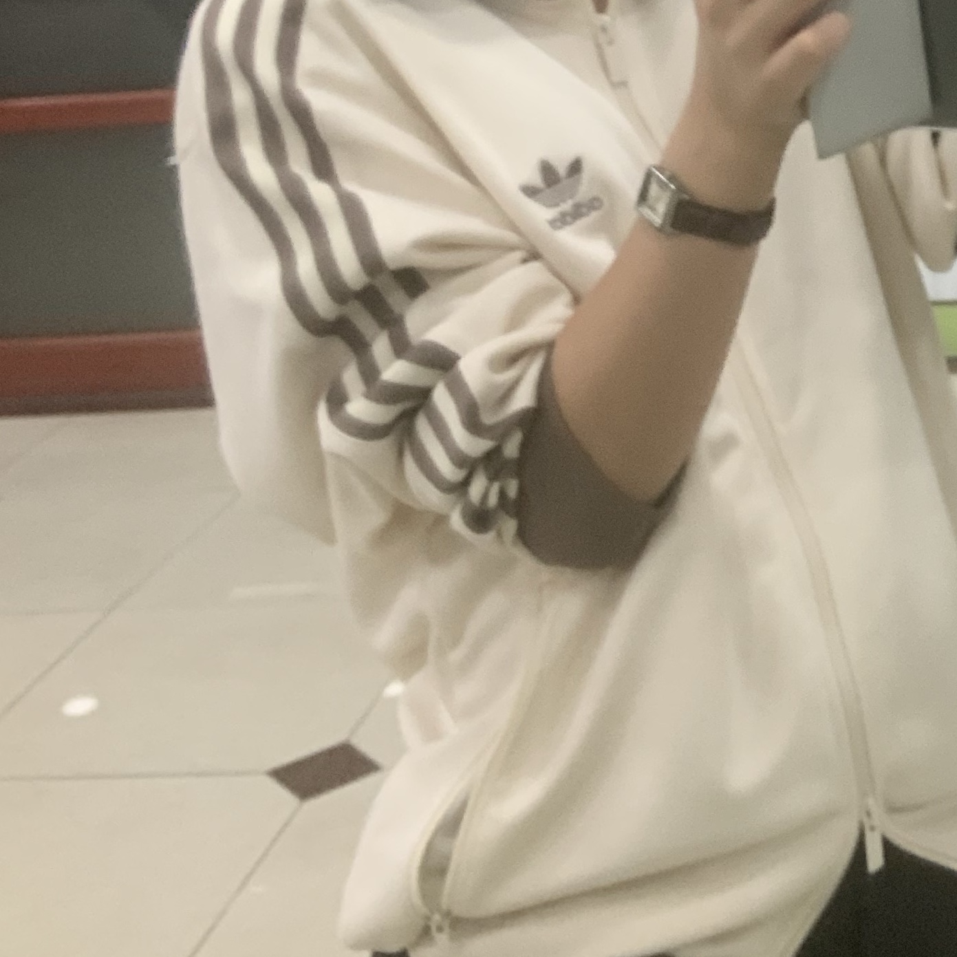 Adidas Adicolor Classic Beckenbauer Track Top Wonder White Trace Brown - KR Sizing 착용 스타일