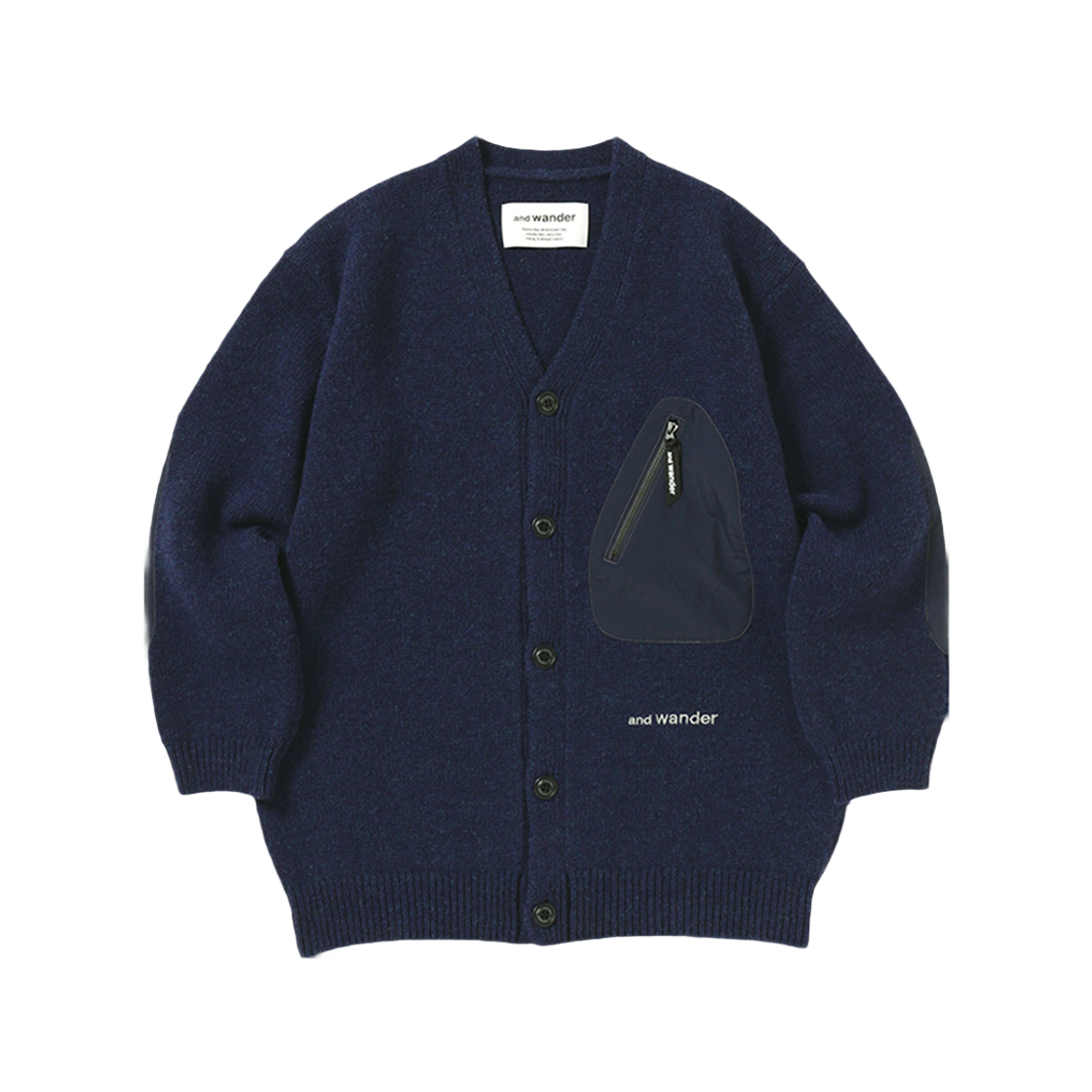 W31D6SW003_BL and wander Shetland Wool Cardigan