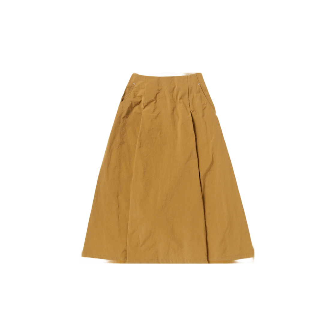 W21D6PC005_BR and wander Nylon Chino Tuck Skirt W