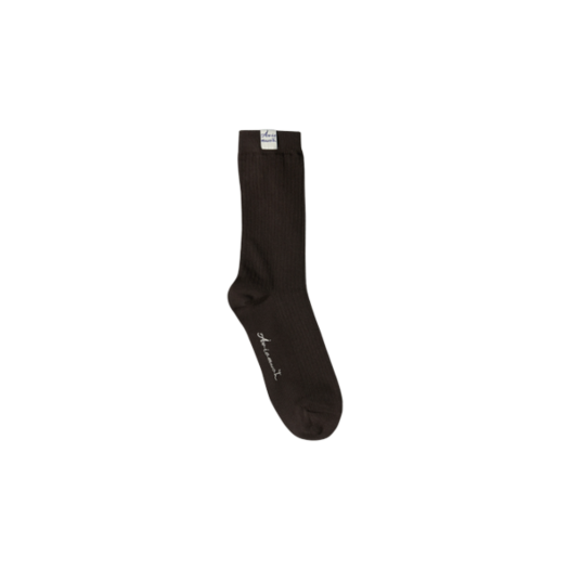 Aviemuah Ribbed Silket Socks Brown