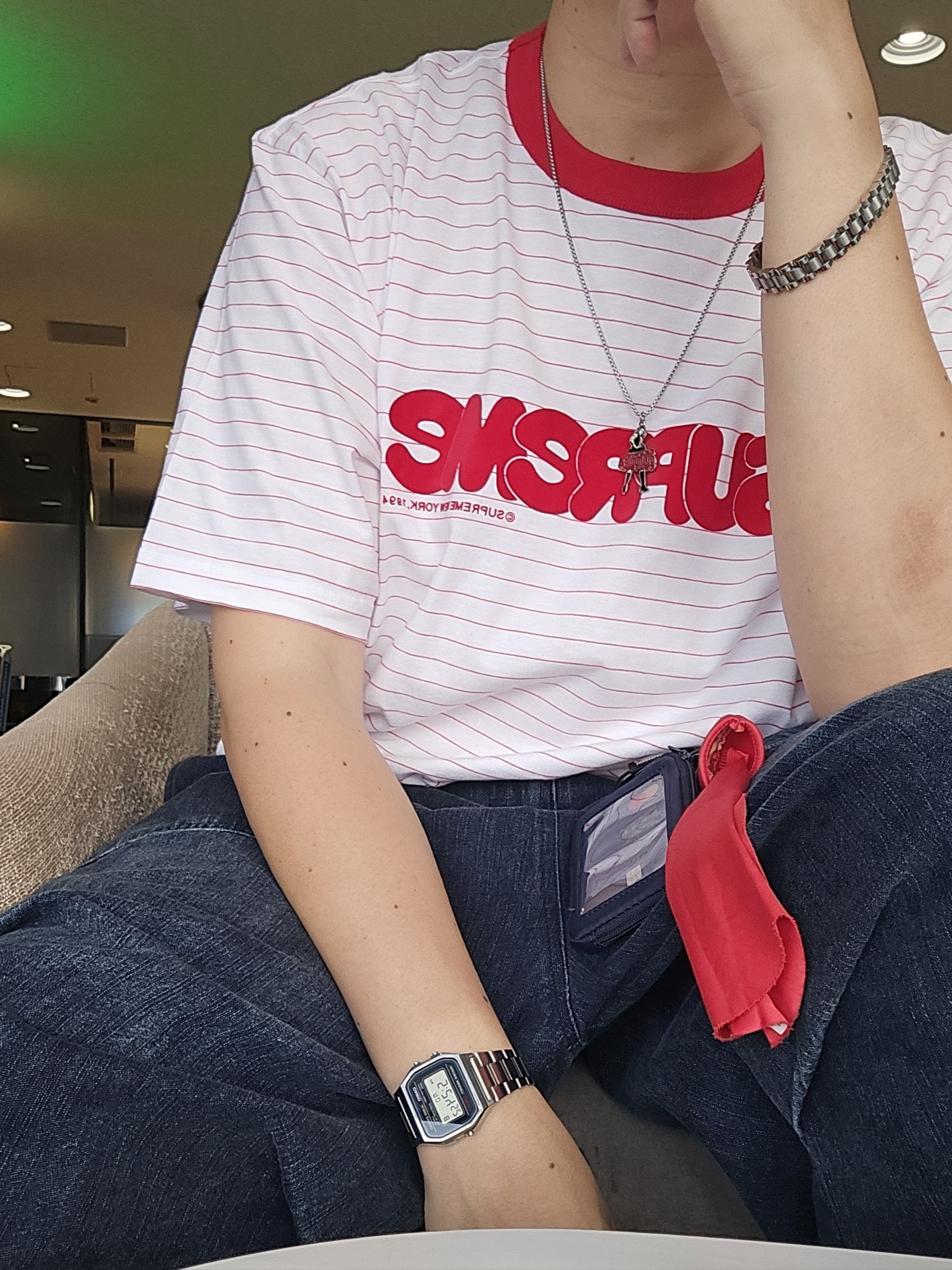 Supreme Bubble S/S Top White - 25SS, Hysteric Glamour Vixen Girl Necklace Silver 착용 스타일 - 2