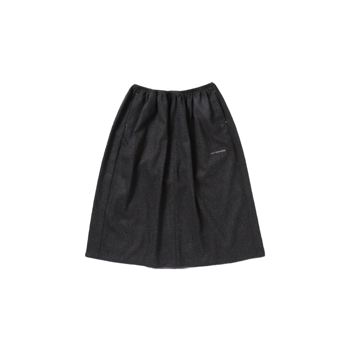 W21D6PC004_GY and wander Rewool Tweed Skirt W