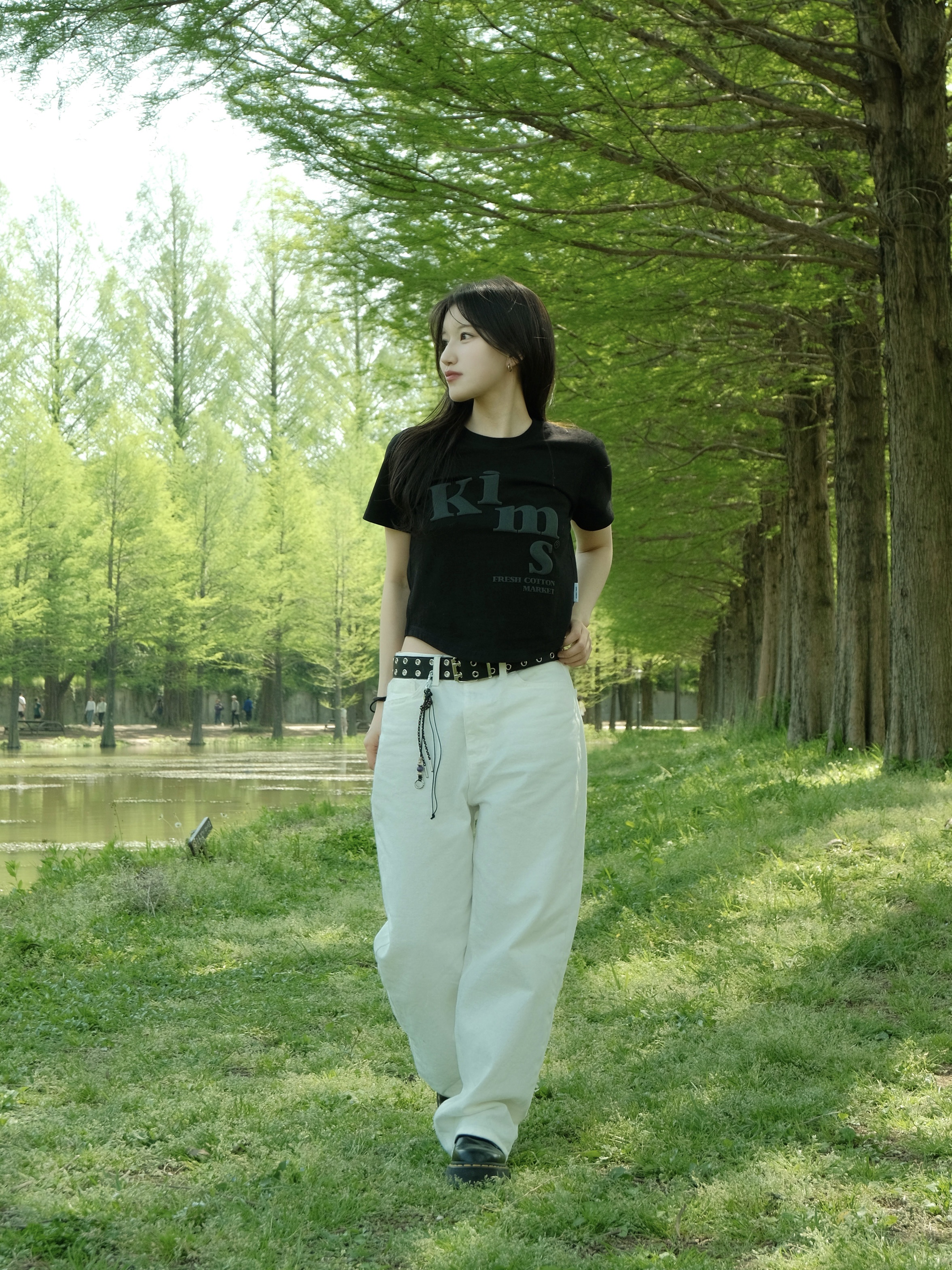 Dr. Martens Women 1461 Quad Black 착용 스타일 - 1