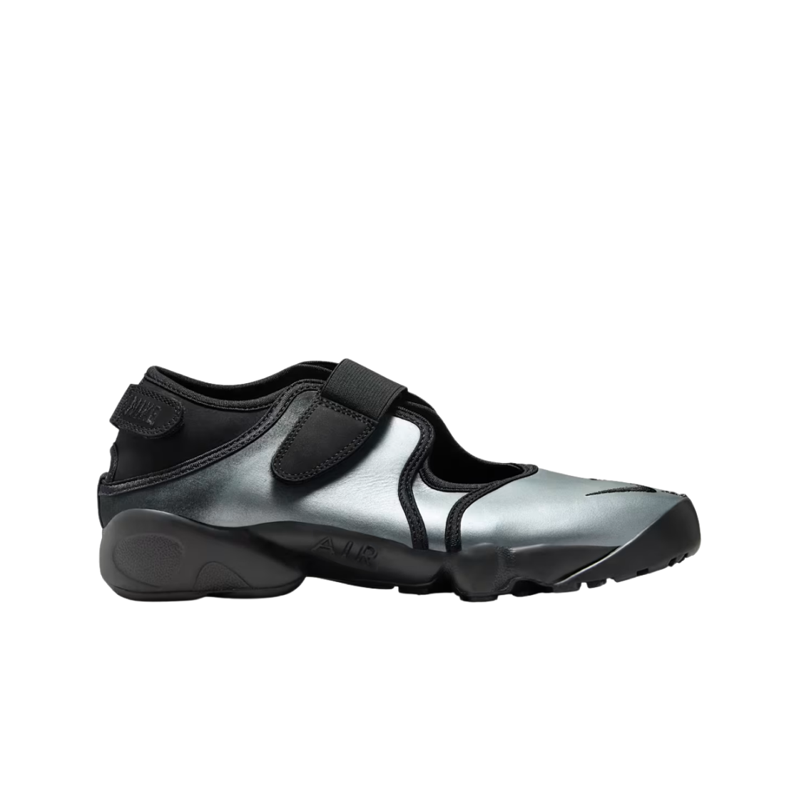 (W) 나이키 에어 리프트 레더 메탈릭 앤 실버 블랙((W) Nike Air Rift Leather Metallic Silver and Black)