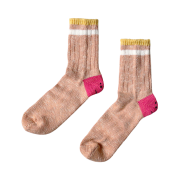 Kapital 60 Ivy Rainbowy Happy Heel Hold Socks Orange Pink