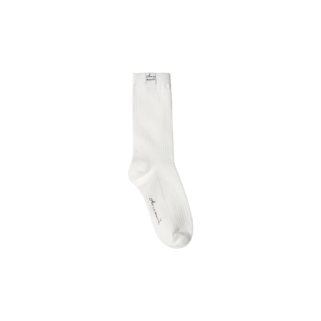 - Aviemuah Ribbed Silket Socks White
