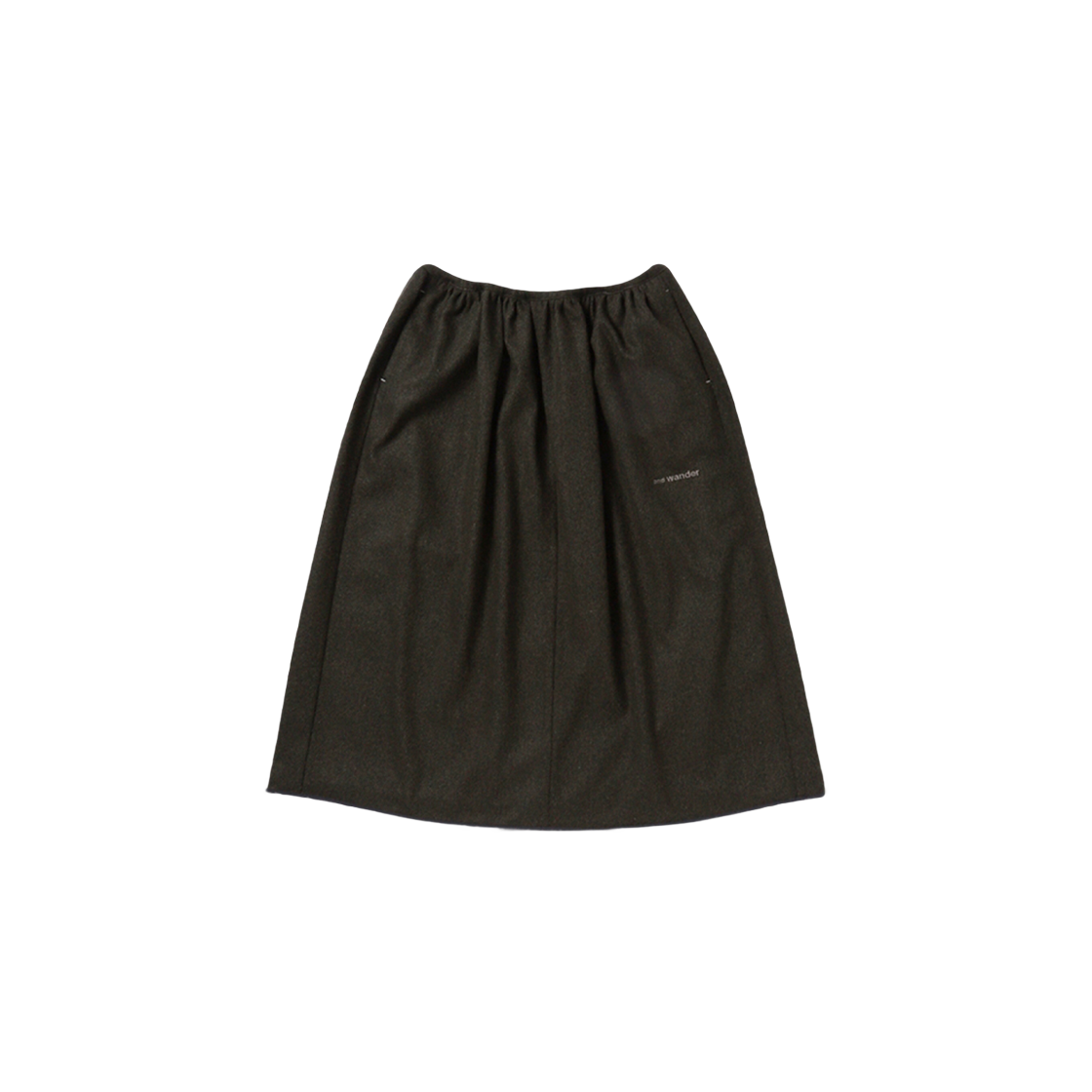 W21D6PC004_KH and wander Rewool Tweed Skirt W