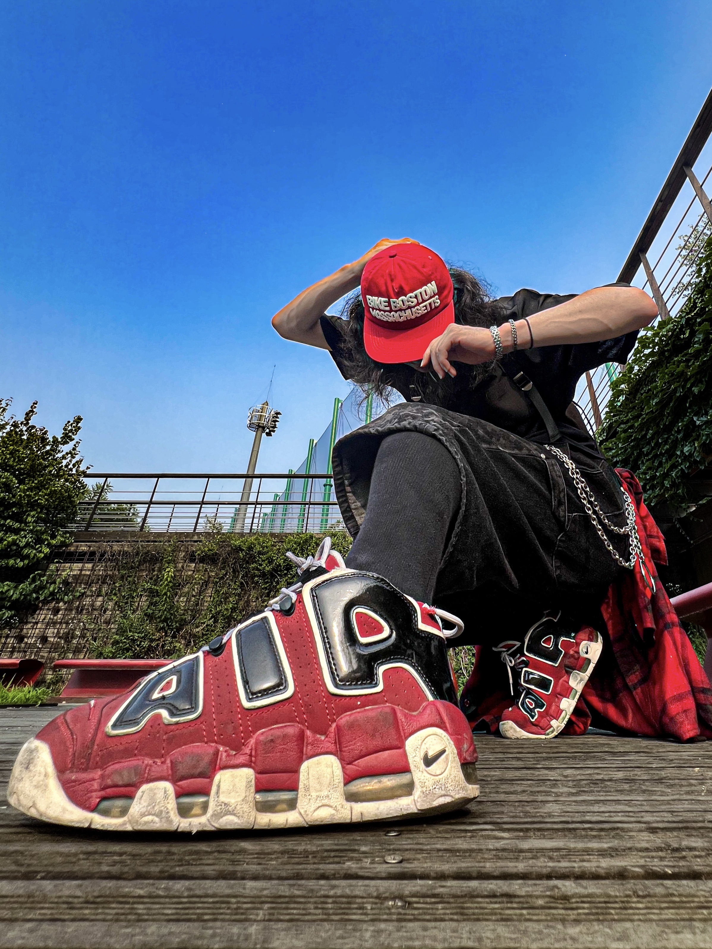 Nike Air More Uptempo 96 Bulls 2021 착용 스타일 - 1