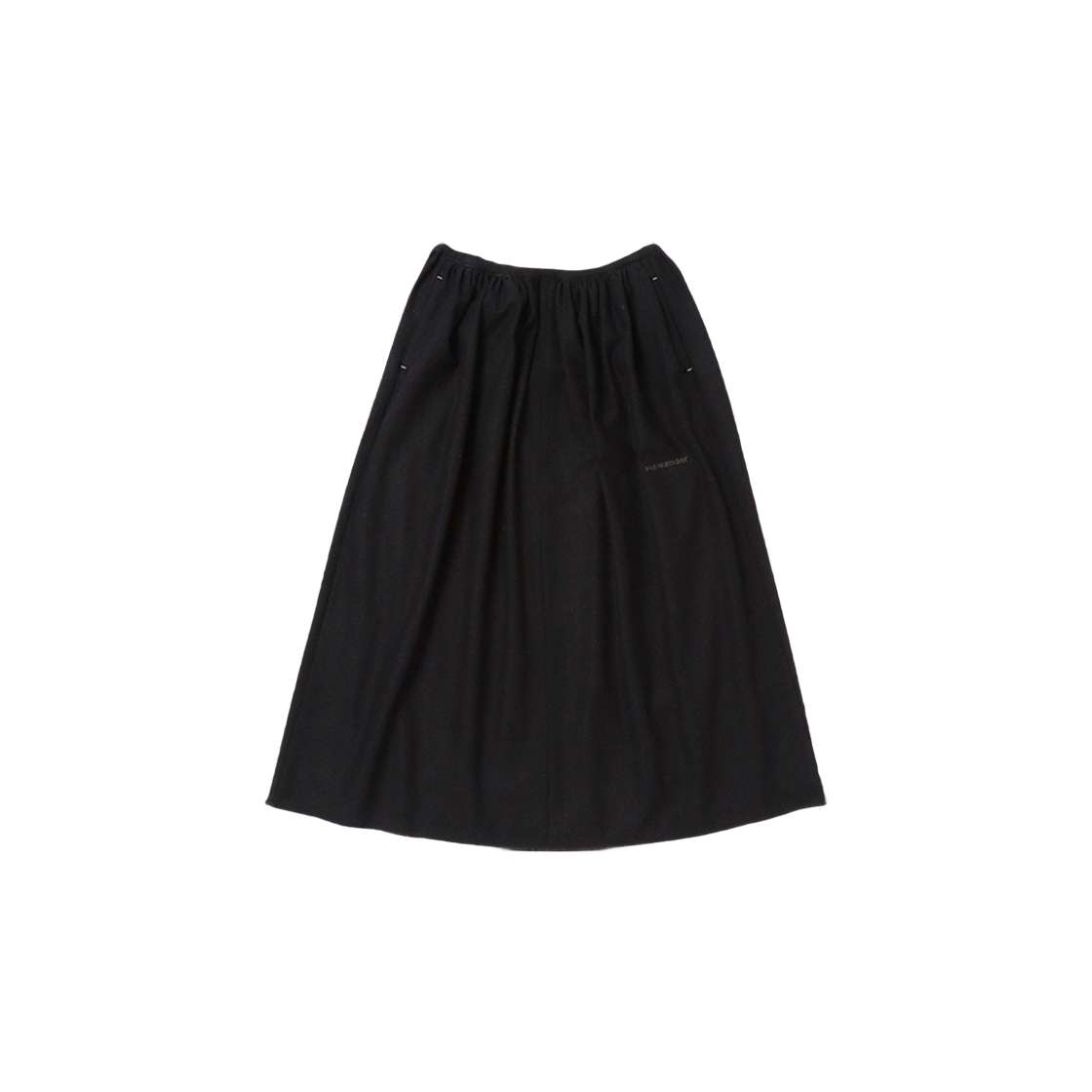 W21D6PC004_BK and wander Rewool Tweed Skirt W