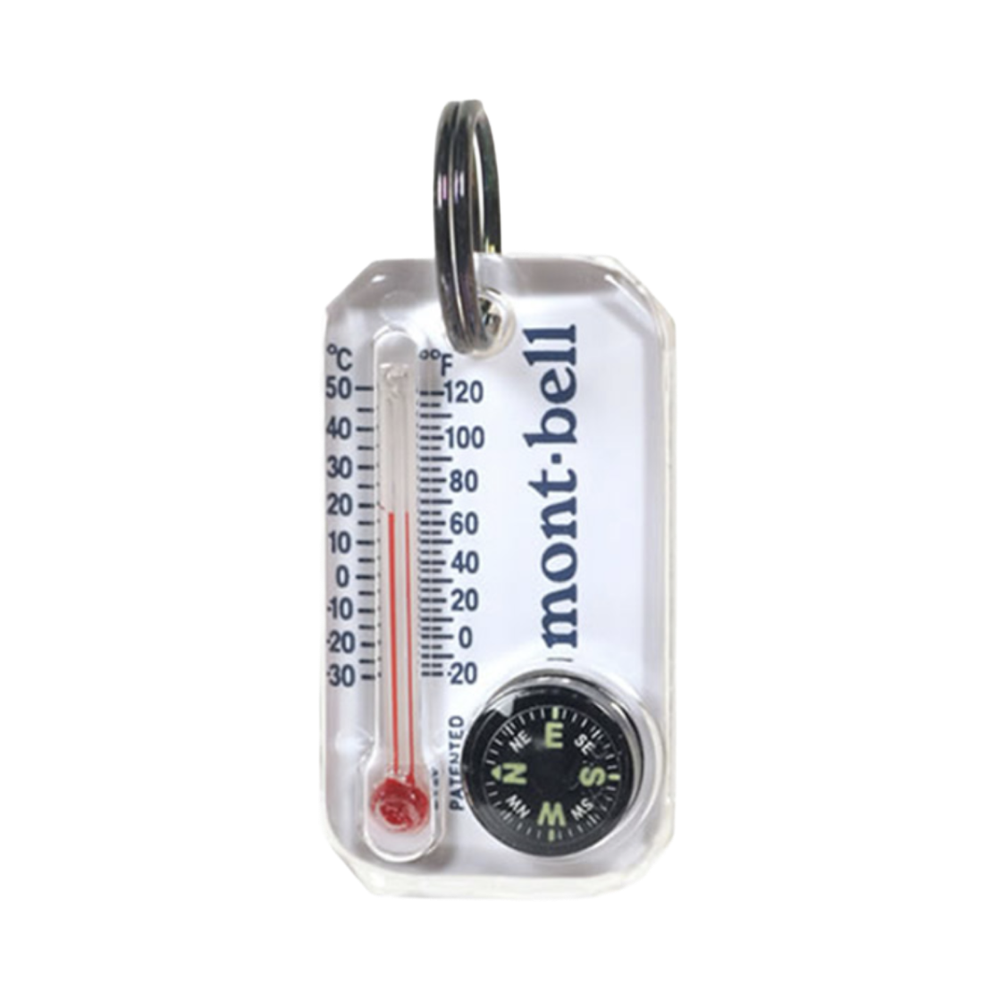 JBEHXUEX456 Montbell Thermo Compass Keyring White
