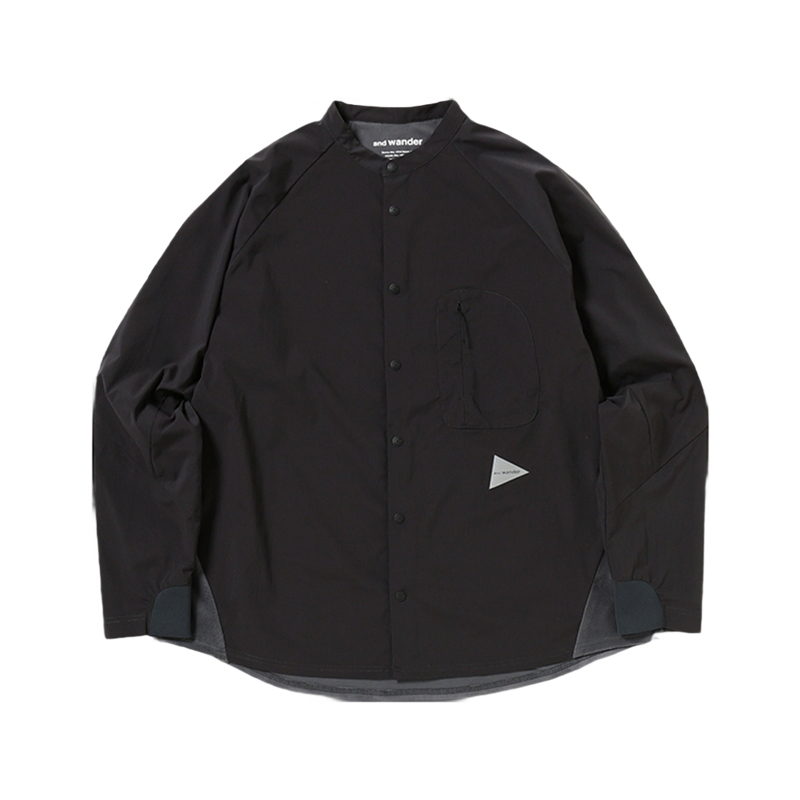 W31D6TF002_GY and wander Fleece Base Band Collar Shirt