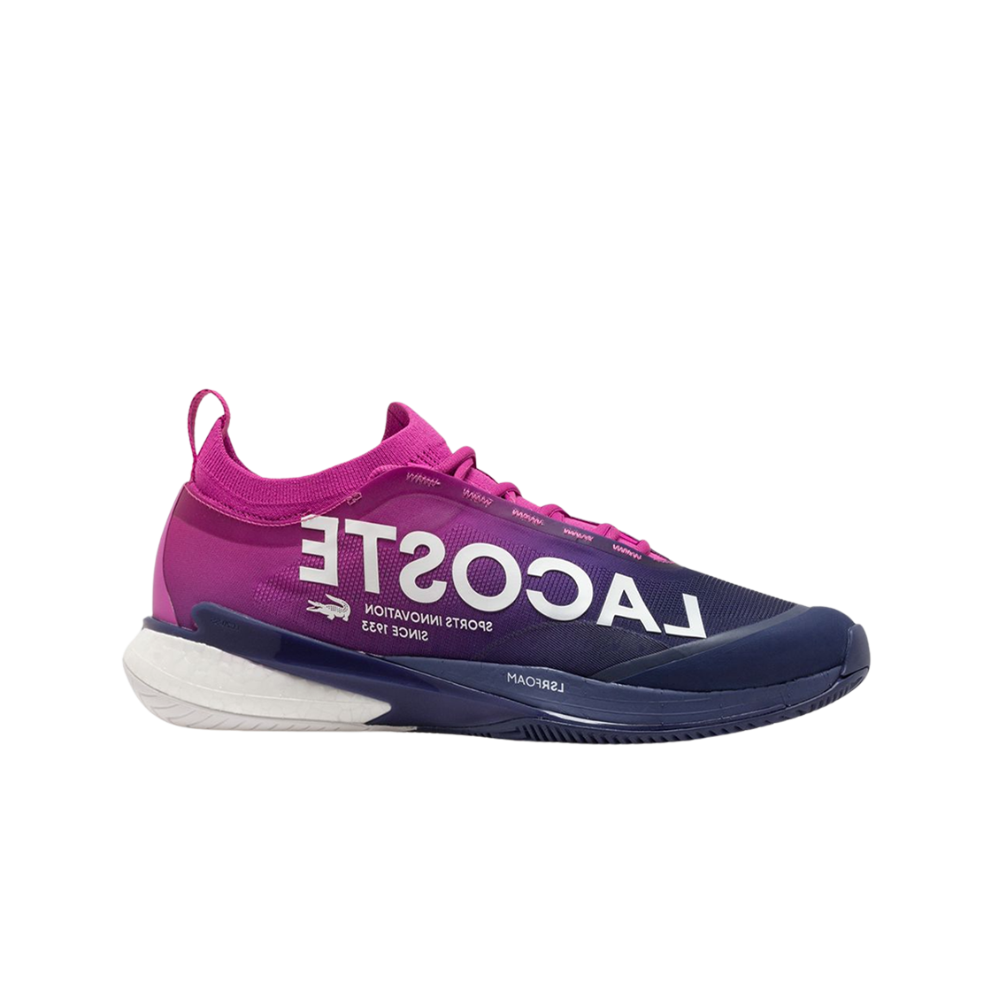 49SMA0092-3A6 Lacoste AG-LT25 Lite Tennis Shoes Pink Dark Blue
