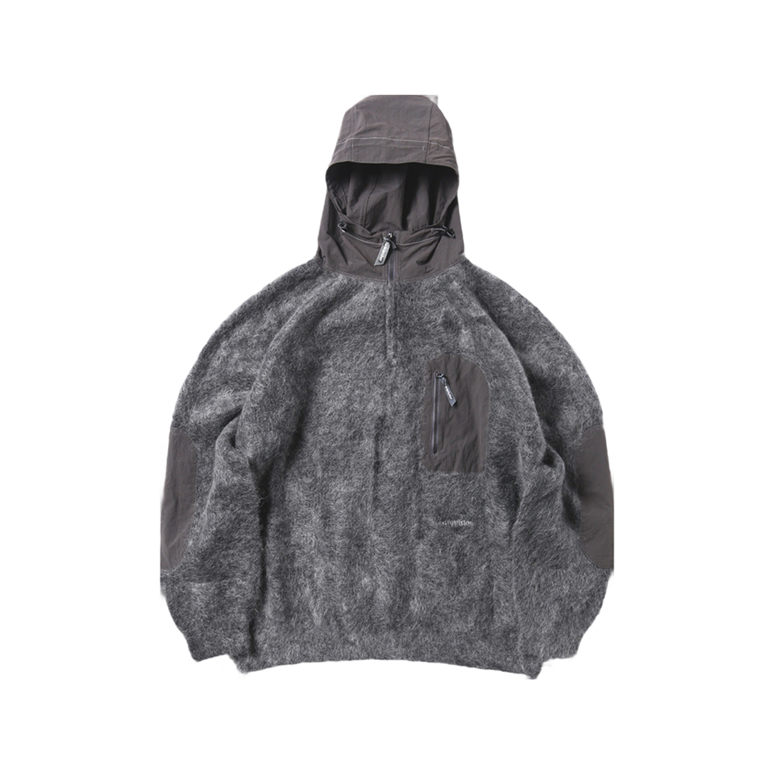 W31D6FH005_GY and wander Mohair Wool Knit Hoodie