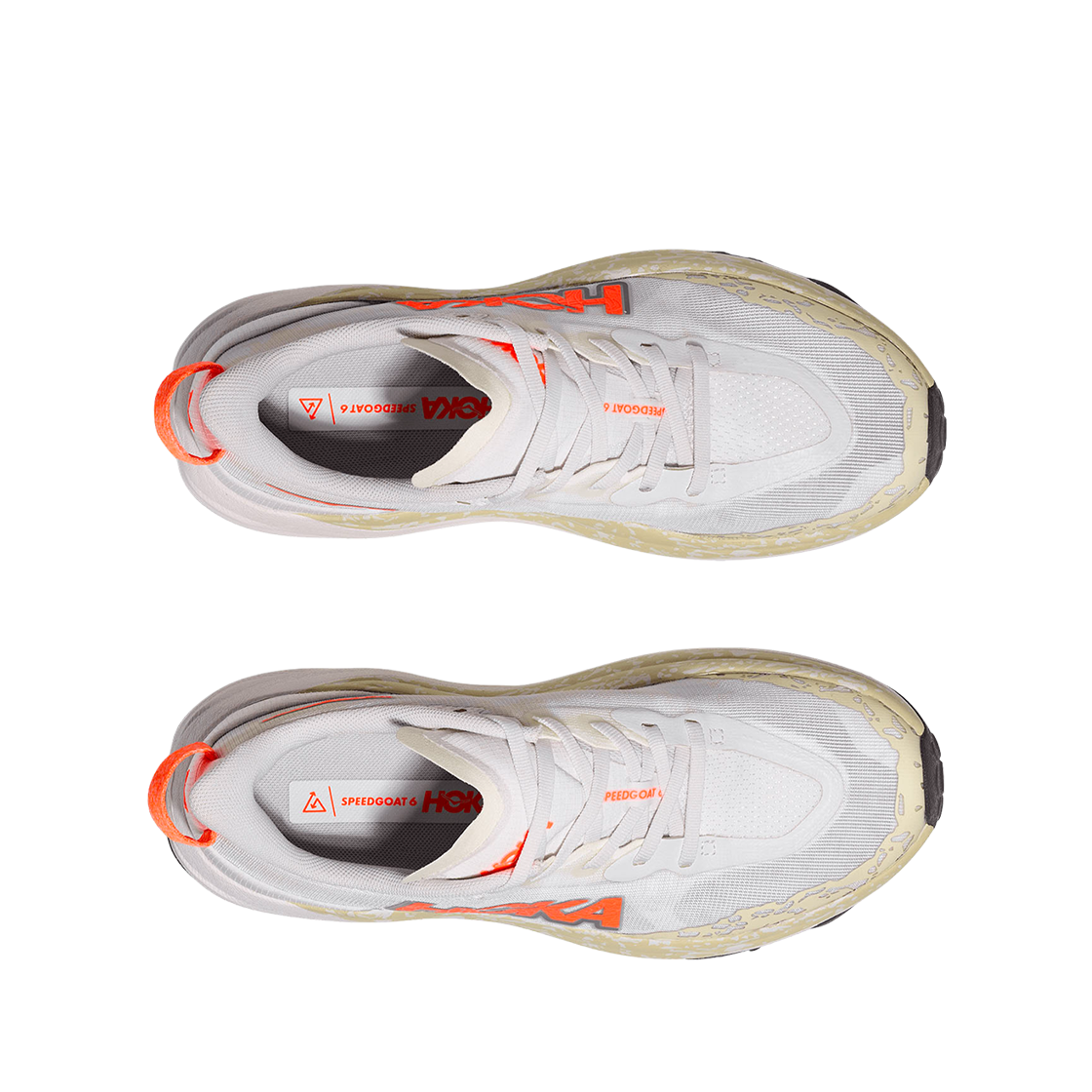 (W) 호카 스피드고트 6 화이트 네온 탠저린((W) Hoka Speedgoat 6 White Neon Tangerine) - 2