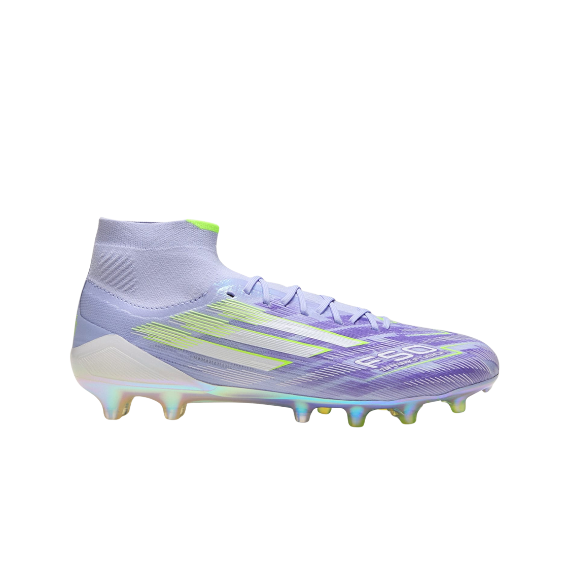 (W) 아디다스 F50 스파크퓨전 엘리트 미드 FG/AG 바이올렛 톤 루시드 레몬((W) Adidas F50 Sparkfusion Elite Mid FG/AG Violet Tone Lucid Lemon)