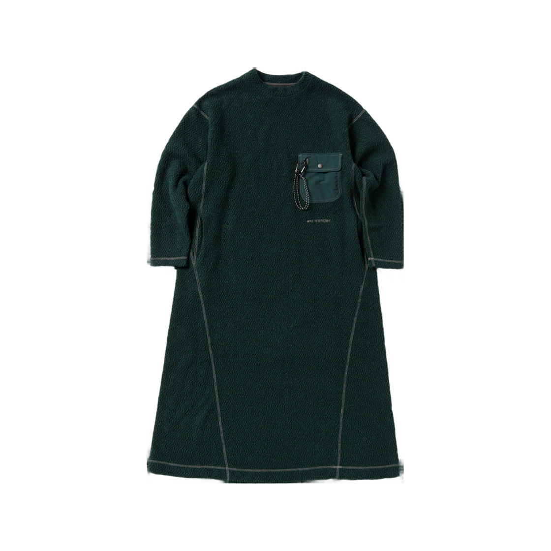 W21D6OP001_GN and wander Re Wool JQ Dress W