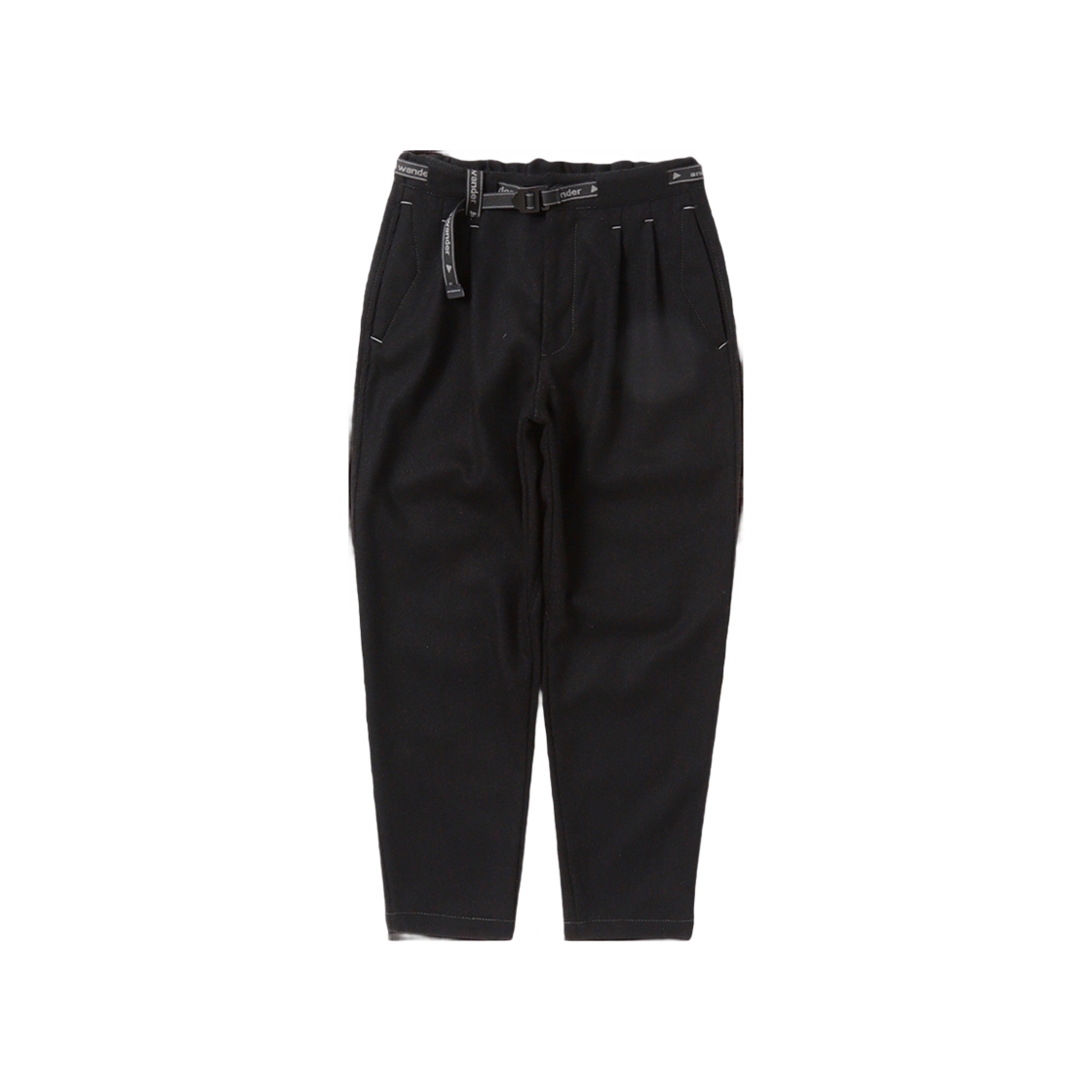 W31D6FP007_BK and wander Rewool Tweed Tapered Pants
