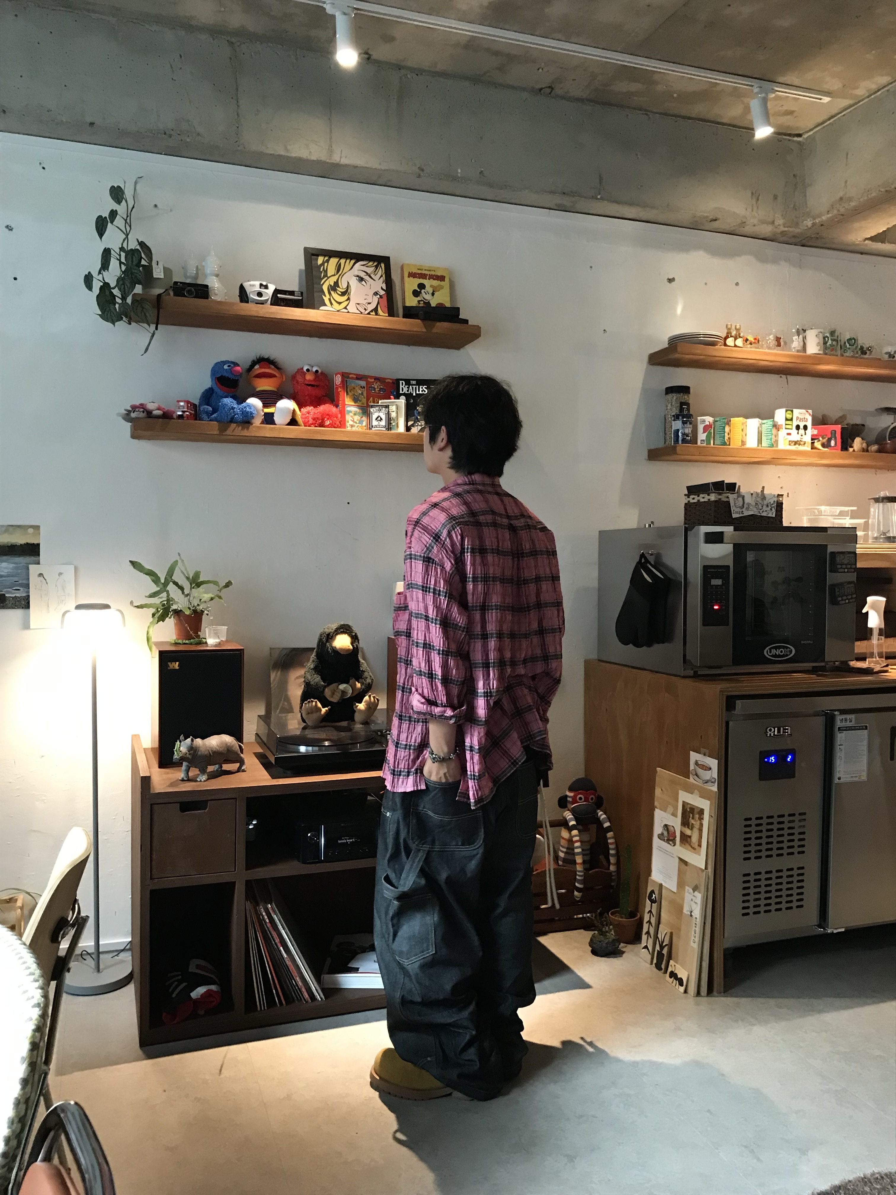 Gentle Monster Atomic 02 Silver, GRAILZ x KOIN SEOUL Carpenter Raw Denim Pants Indigo 착용 스타일 - 6