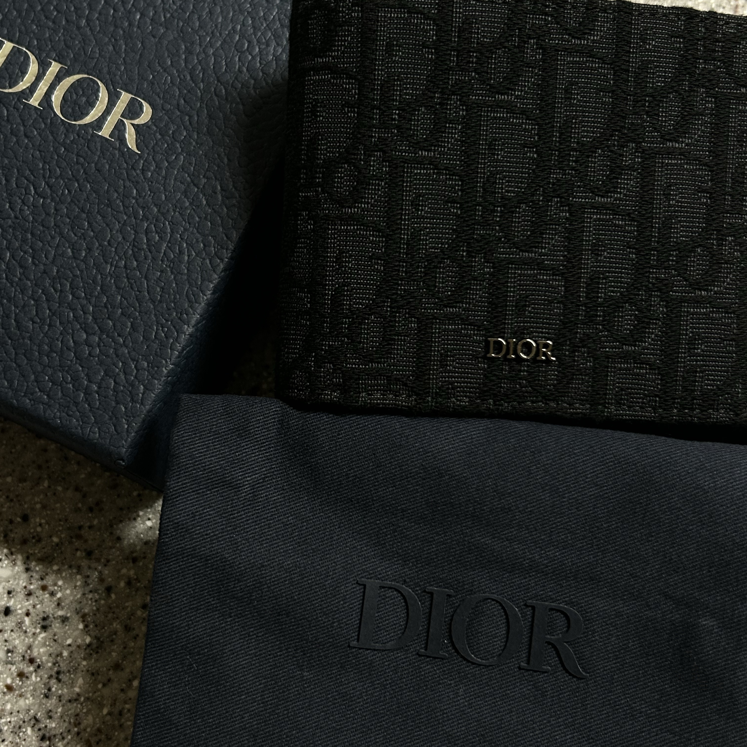 Dior Wallet Black Dior Oblique Jacquard 착용 스타일