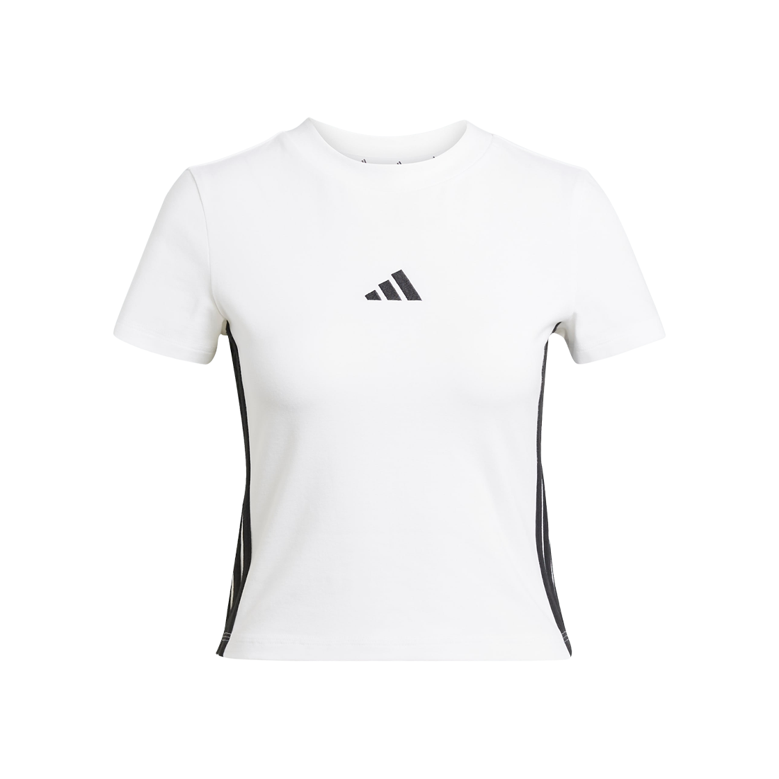 JE1239 (W) Adidas Essentials 3-Stripes Slim Baby T-Shirts White Black - KR Sizing