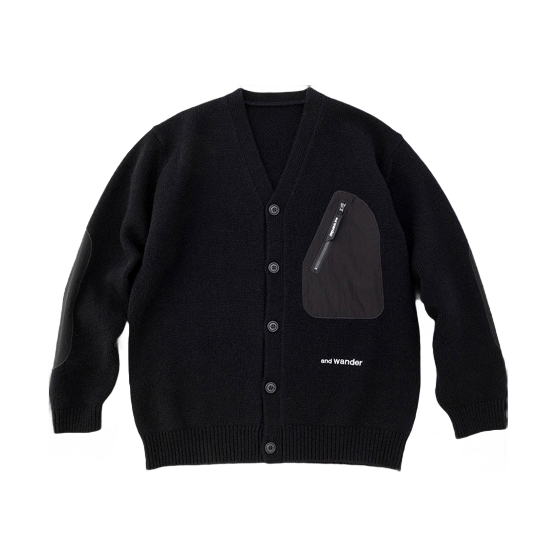 W31D6SW003_BK and wander Shetland Wool Cardigan