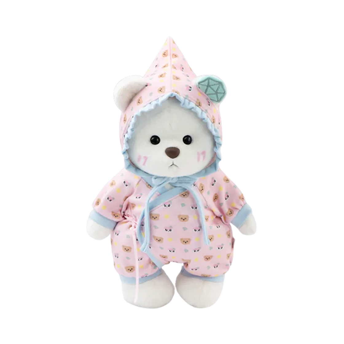테디 테일즈 x 세븐틴 봉봉이 봉봉 베어 M 10주년 한정판 로즈쿼츠(Teddy Tales x Seventeen Bongbongee Bongbong Bear M 10th Anniversary Limited Edition Rosequartz)
