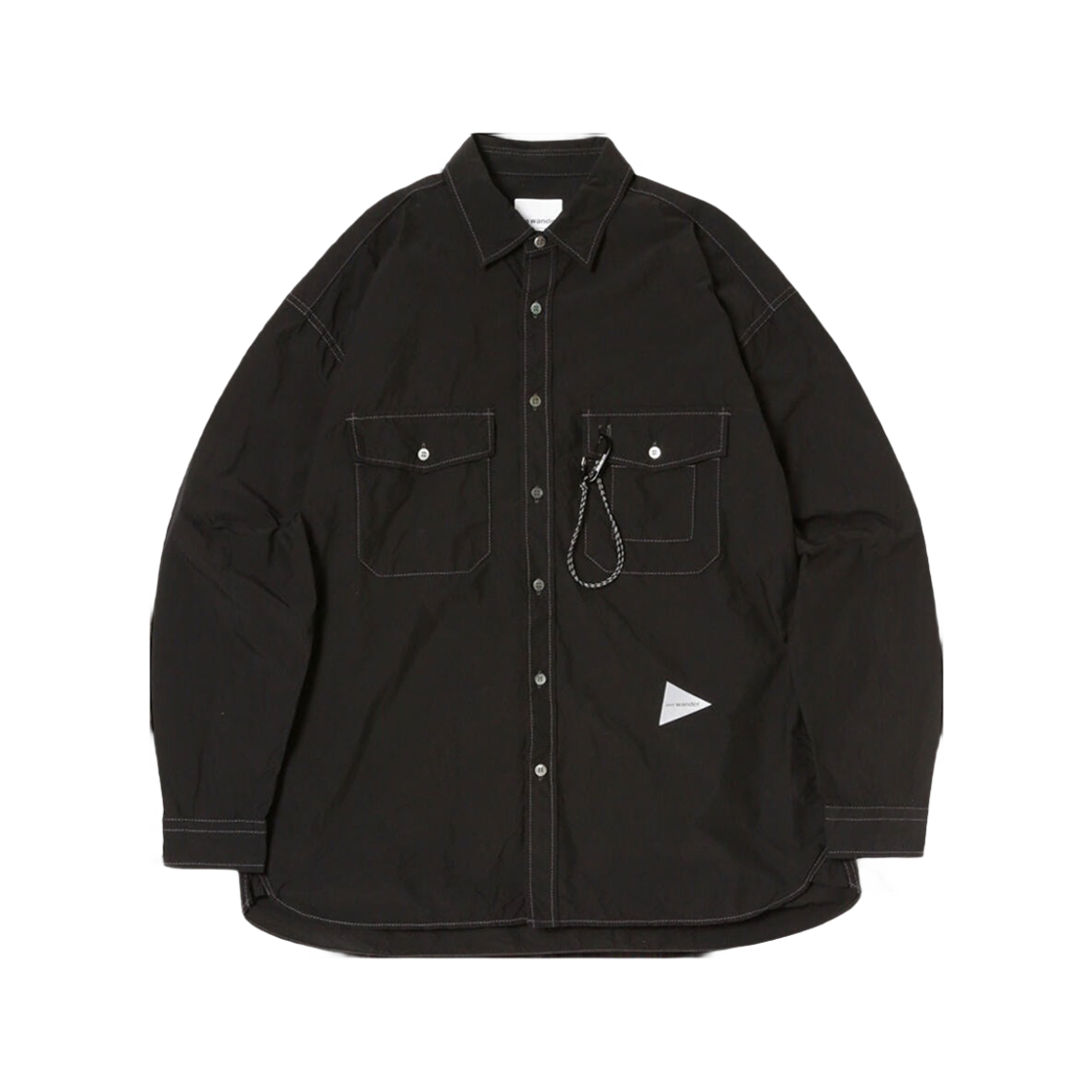 W31D6TF004_BK and wander Cordura Typewriter Ls Shirt