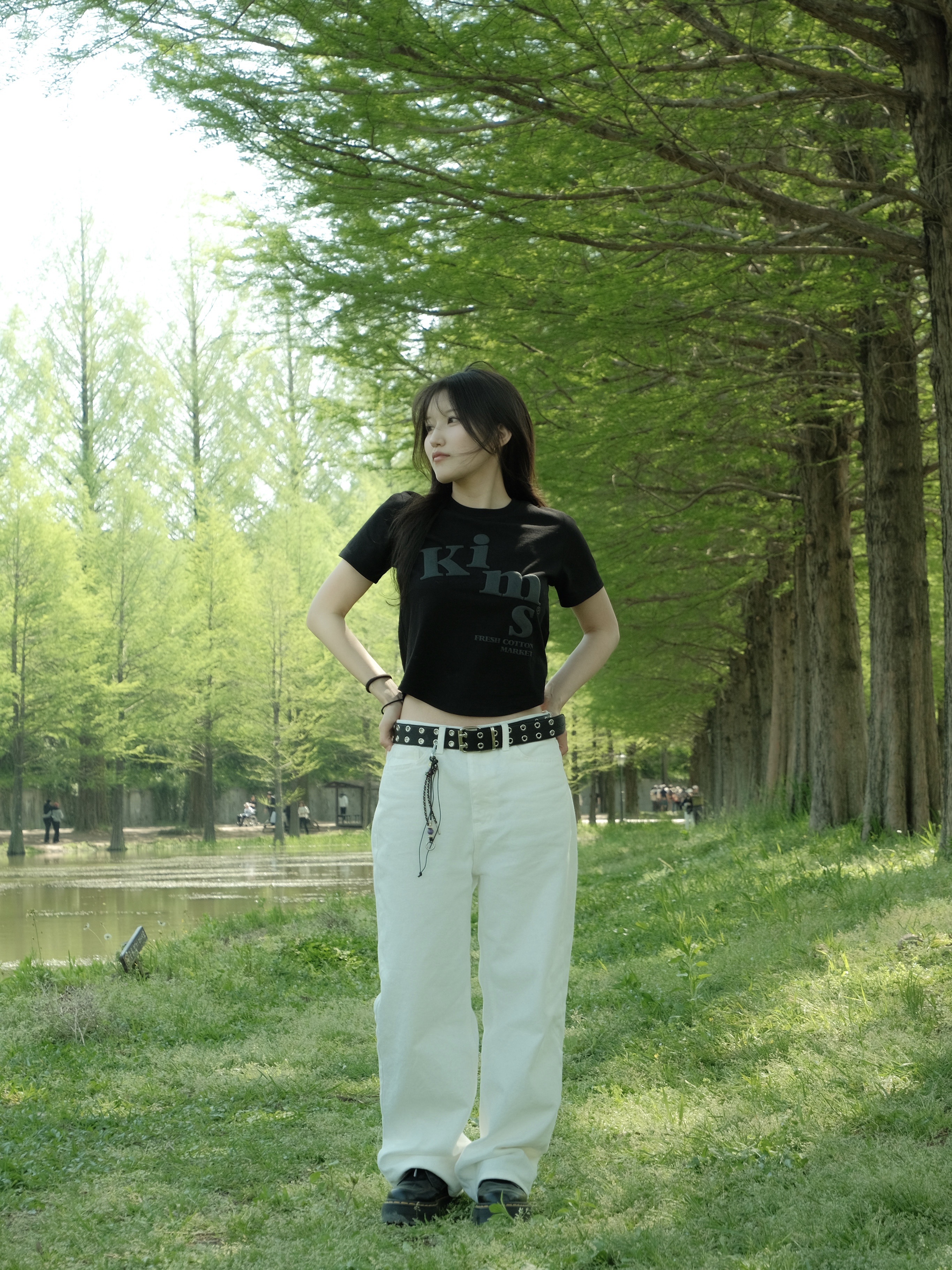 Dr. Martens Women 1461 Quad Black 착용 스타일 - 2