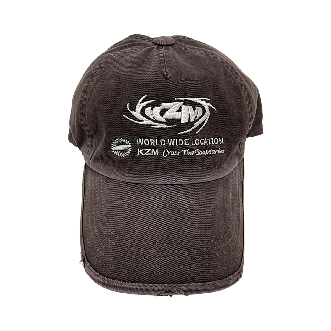 KM24ZUCP012 KZM Flame Ball Cap Brown