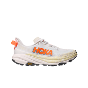 (W) Hoka Speedgoat 6 White Neon Tangerine