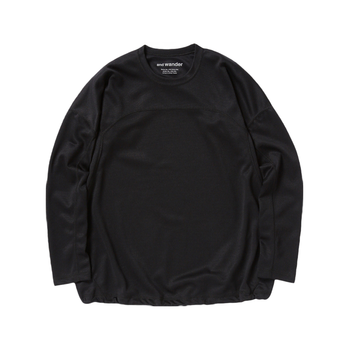 W21D6TR001_BK and wander Dry Jersey Ls T W