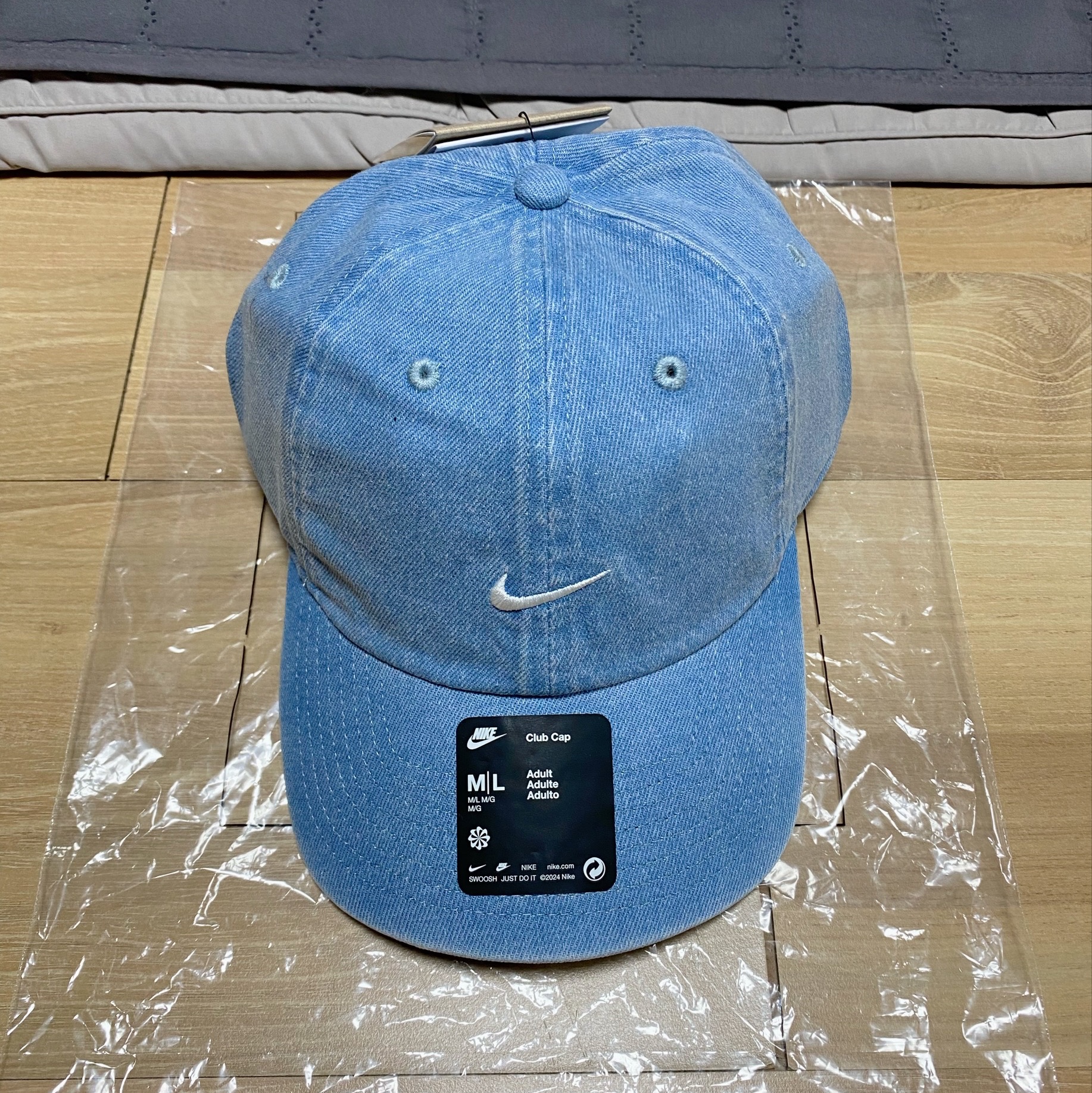 Nike Club Unstructured Denim Cap Aegean Storm Thunder Blue 착용 스타일