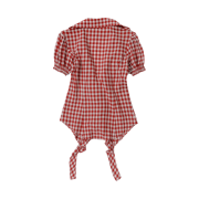 (W) Sculptor Cottage Open Blouse Red