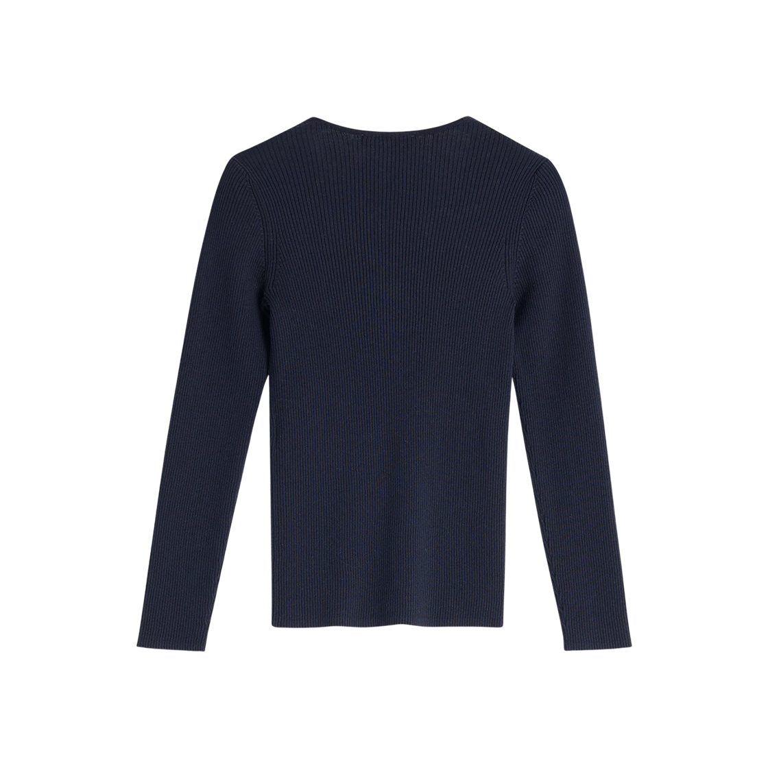 (W) 메종 키츠네 베이비 폭스 패치 파인 립드 가디건 네이비((W) Maison Kitsune Baby Fox Patch Fine Ribbed Cardigan Navy) - 2
