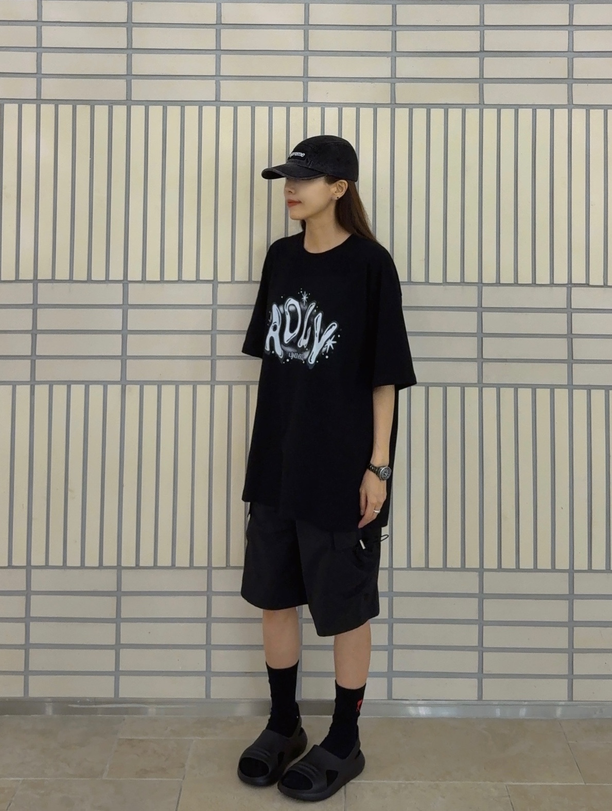 Supreme Denim Camp Cap Black - 23SS, Chanel J12 Watch 33mm Quartz Black 착용 스타일 - 1