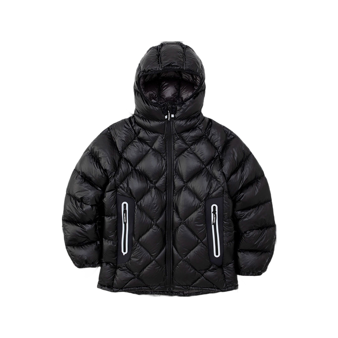 W31D6JD001_BK and wander Diamond Stitch Down Hoodie