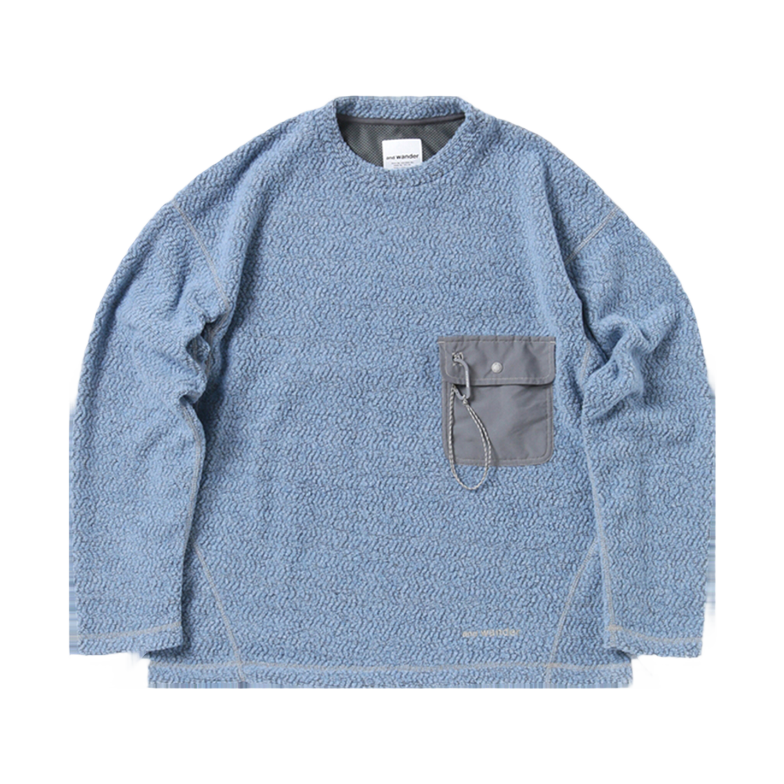 W31D6FM004_BL and wander Re Wool JQ Crew Neck