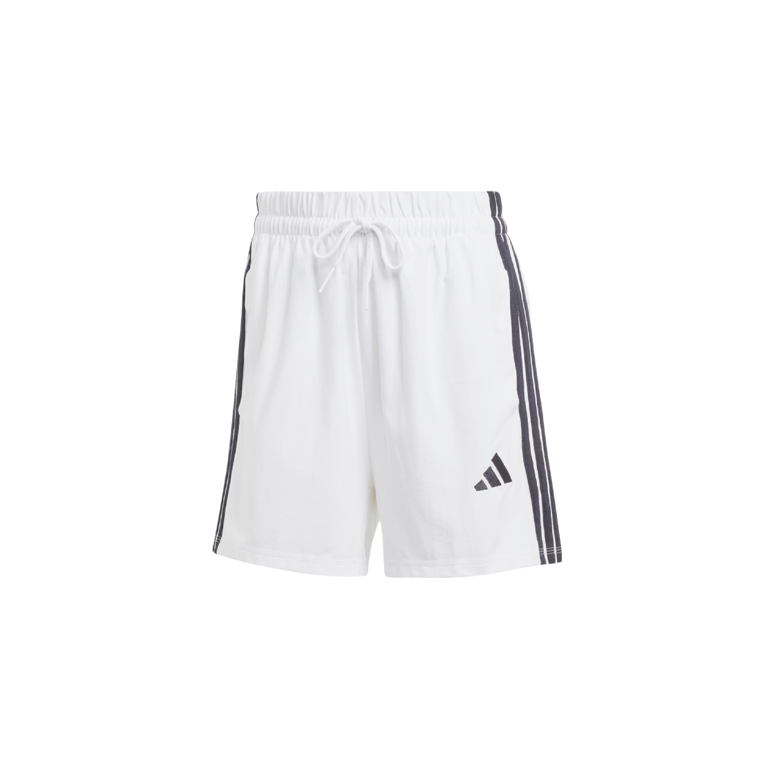 JD0910 (W) Adidas Essentials 3S Cotton Shorts White Black - KR Sizing