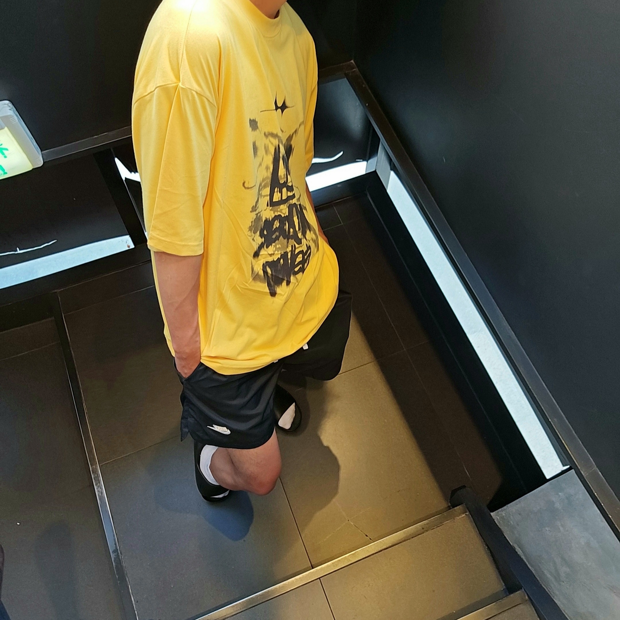 Nike NSW Woven Shorts Black - Asia, Nike NSW Woven Lined Flow Shorts Black - Asia 착용 스타일 - 1
