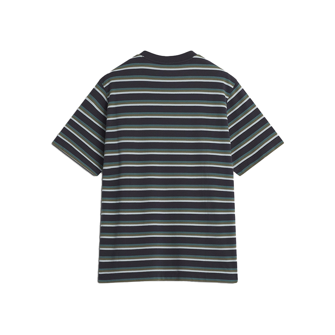 메종 키츠네 프로파일 폭스 패치 스트라이프 컴포트 티셔츠 소프트 틸 베이 리프(Maison Kitsune Profile Fox Patch Striped Comfort T-Shirt Soft Teal Bay Leaf) - 2