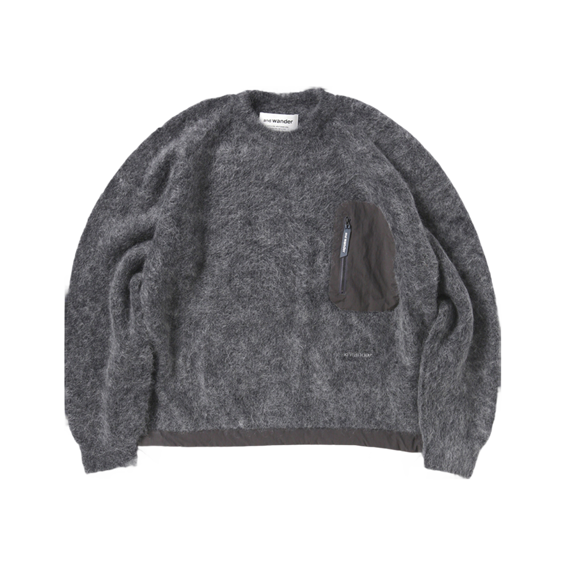 W31D6SW002_GY and wander Mohair Wool Sweater
