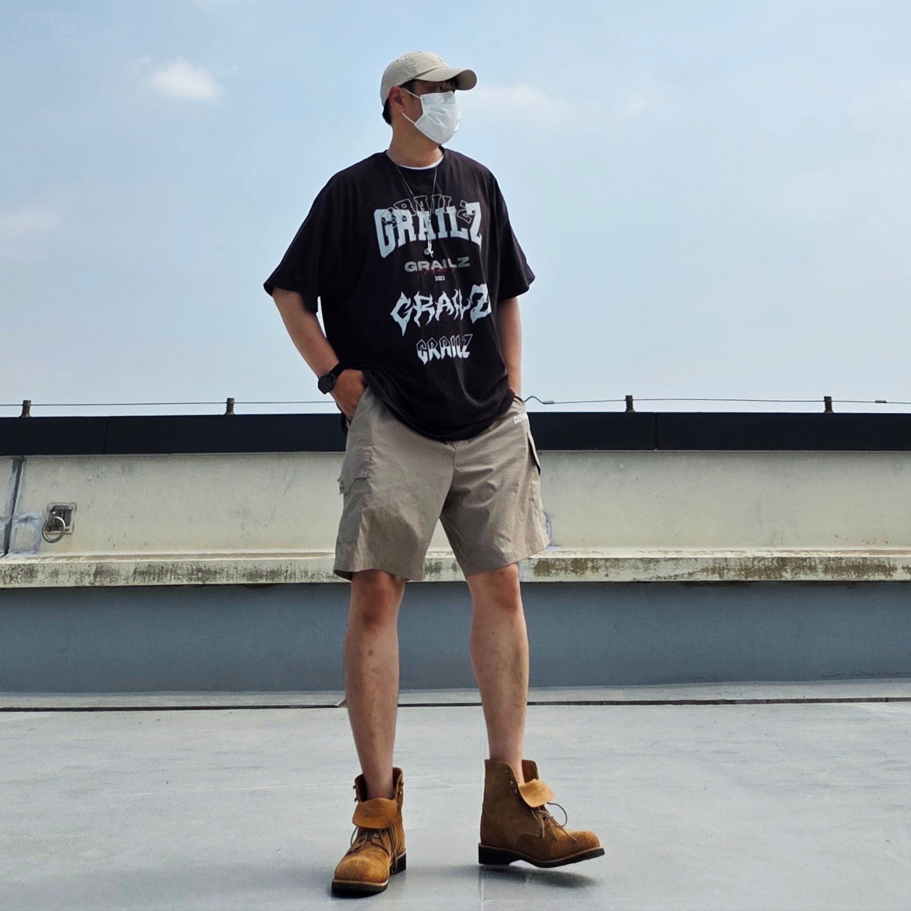 [20% 적립] Polo Ralph Lauren Cotton Chino Baseball Cap Nubuck Relay Blue - 25SS, Supreme Hanes Tagless T-Shirt White (3 Pack) 착용 스타일 - 5