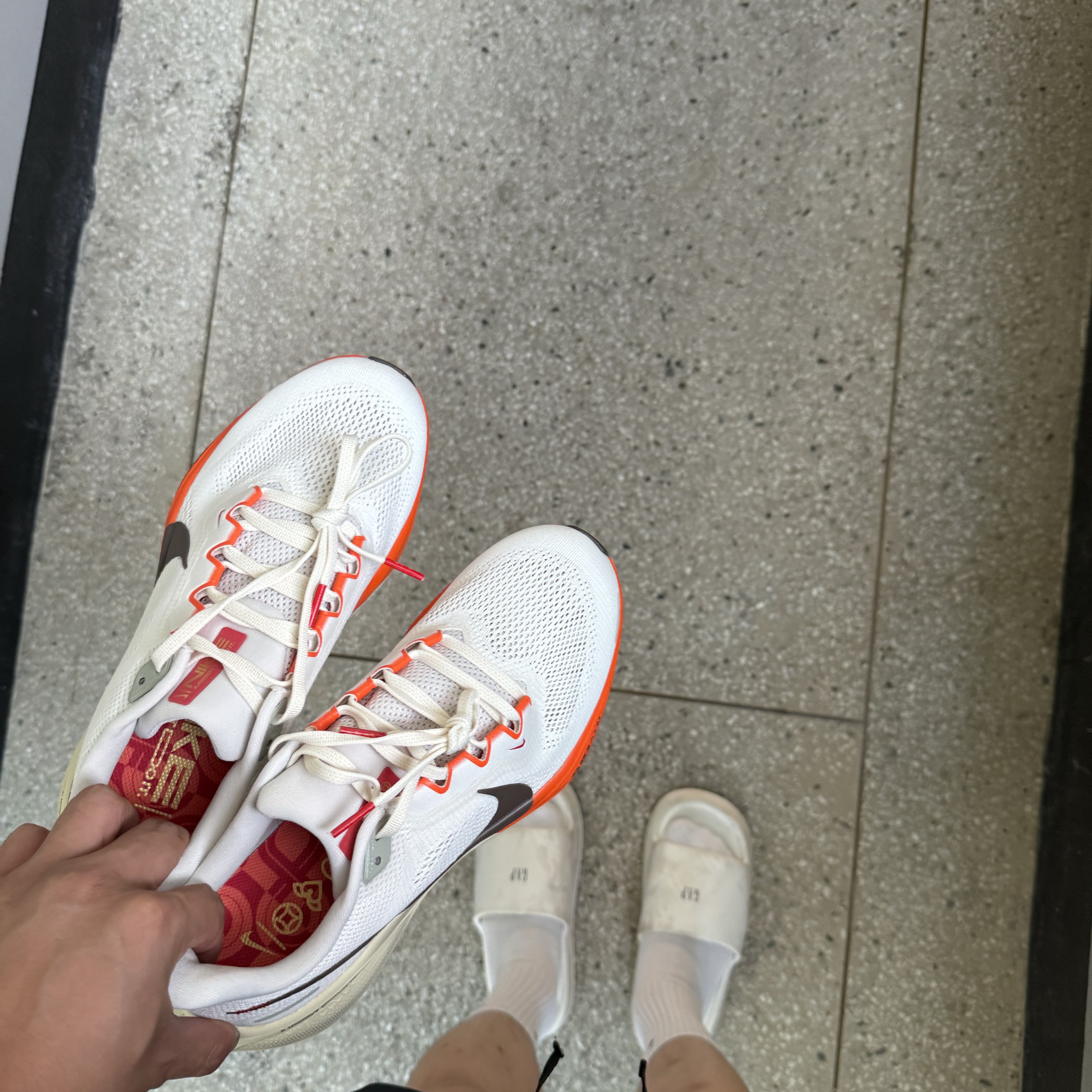 Nike Air Zoom Pegasus 41 Sail Light Khaki 착용 스타일