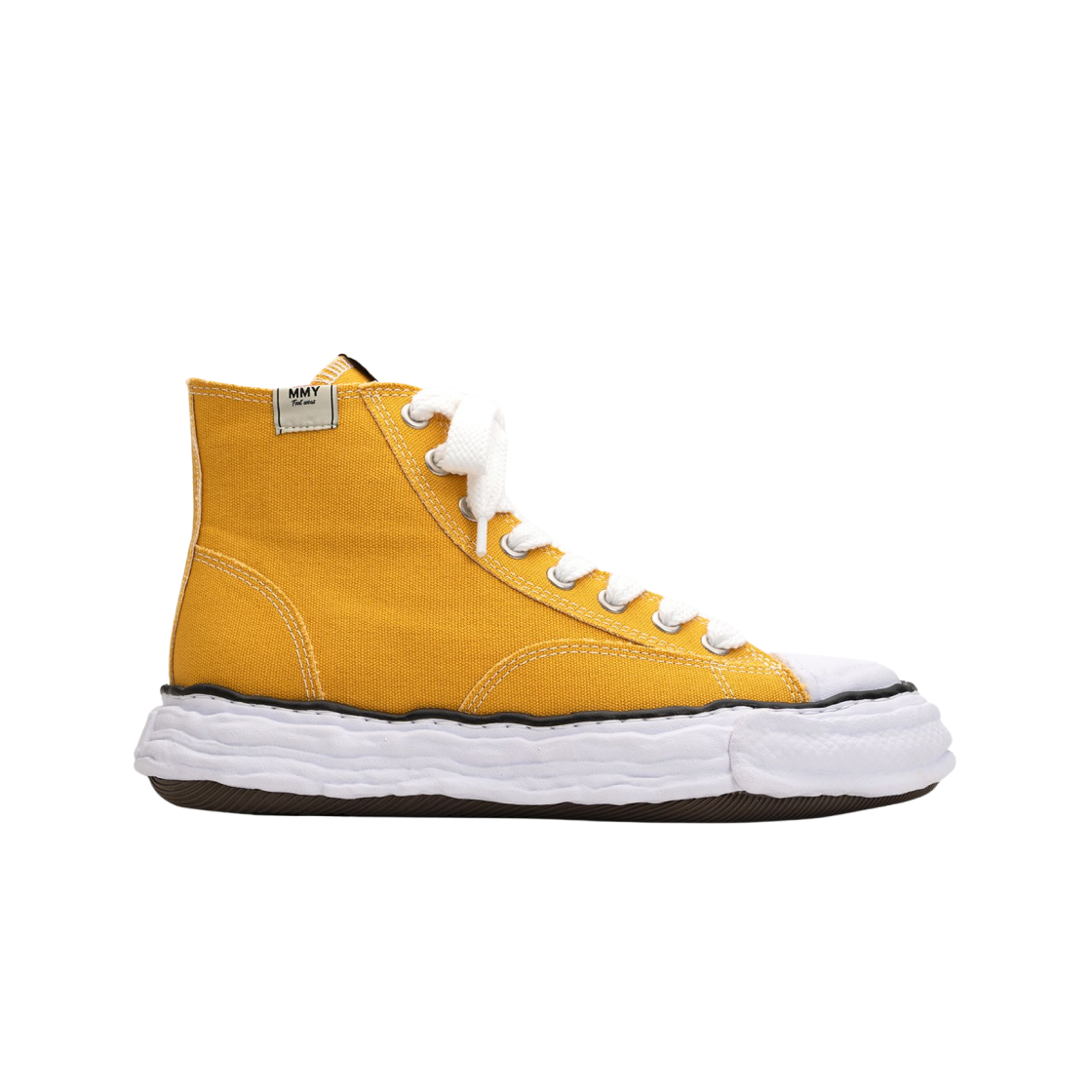 메종 미하라 야스히로 피터슨23 OG 솔 캔버스 하이탑 스니커즈 옐로우(Maison Mihara Yasuhiro Peterson23 OG Sole Canvas High-top Sneakers Yellow) - 1
