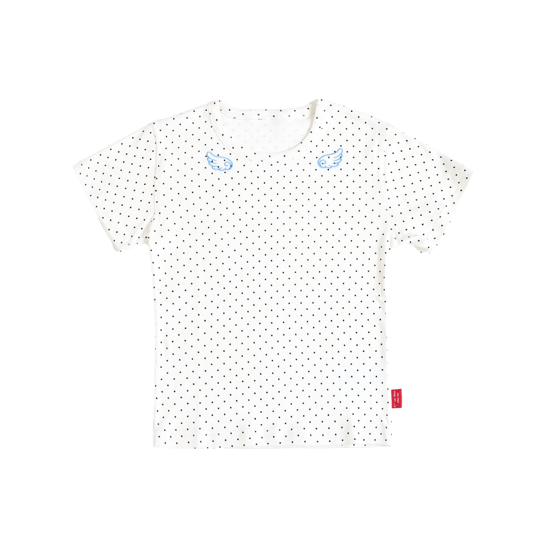 예그 도트 윙 베이비 티 화이트(Yegg Dot Wing Baby Tee White)