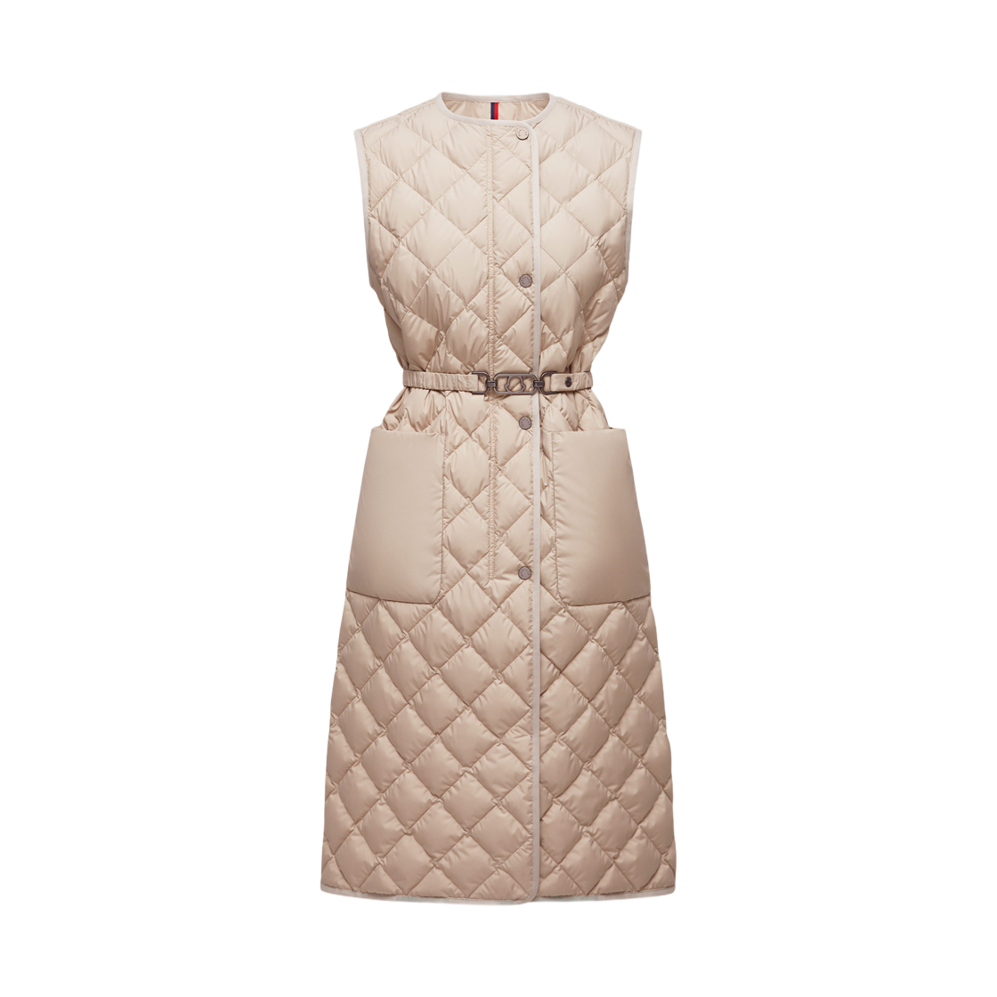 (W) 몽클레르 부토르 다이아몬드 퀼티드 롱 다운 질레 베이지 - 25FW((W) Moncler Butor Diamond Quilted Long Down Gilet Beige - 25FW)