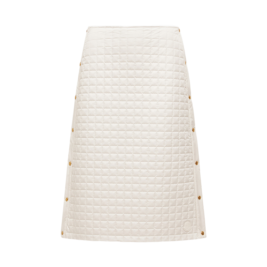 (W) 몽클레르 스퀘어 퀼티드 패딩 미디 스커트 라이트 베이지 - 25FW((W) Moncler Square Quilted Padded Midi Skirt Light Beige - 25FW) - 1