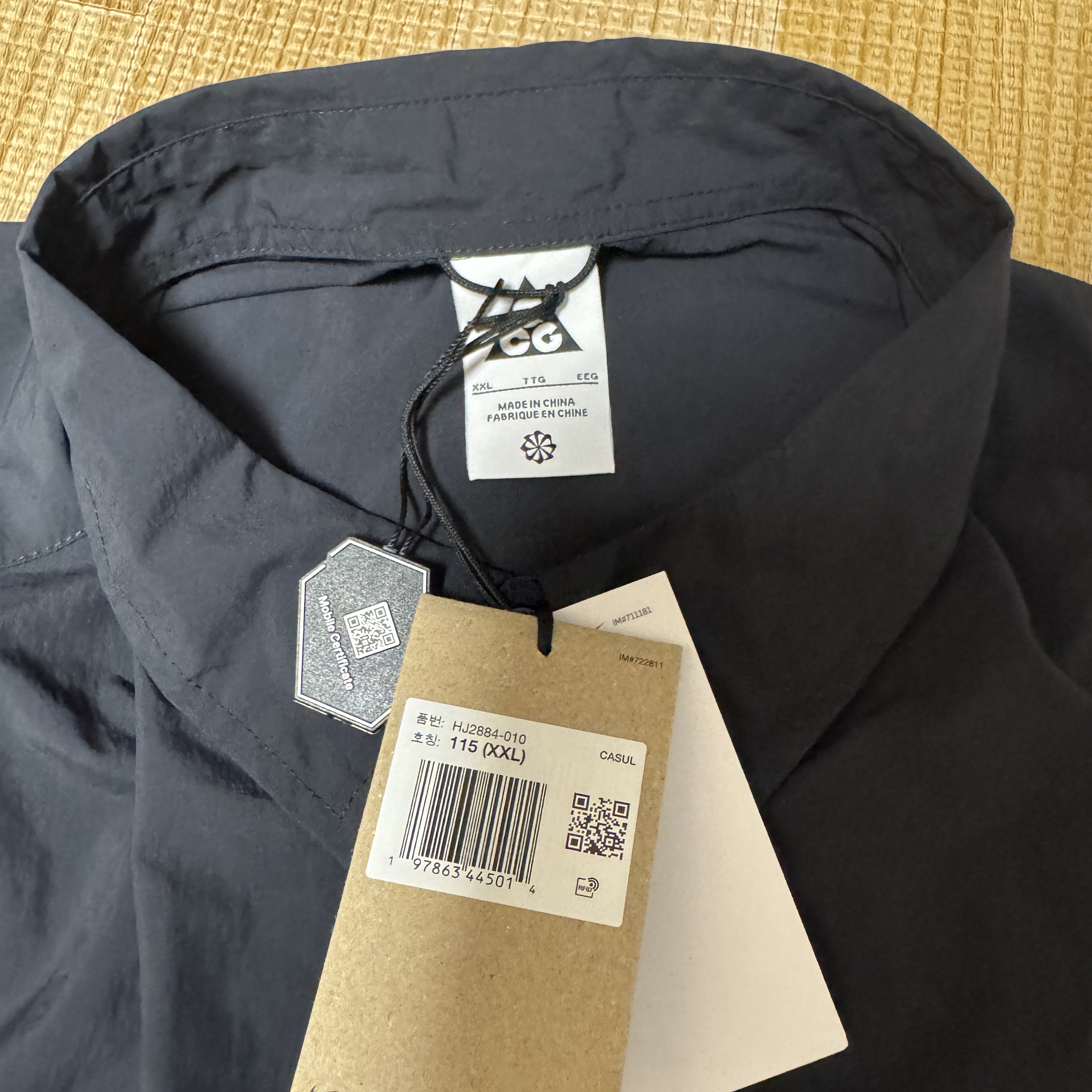 Nike ACG Orb Weaver UV Repel Short Sleeve Shirt Black Anthracite - Asia 착용 스타일